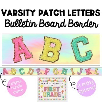 Varsity Patch Letter Bulletin Bundle: Inc. Pastels, Brights, Borders &  Calendar