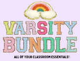 Varsity Patch Letter Themed Classroom Essentials Bundle