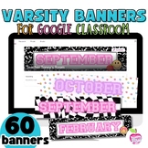 Varsity Patch Letters Banners for Google Classroom