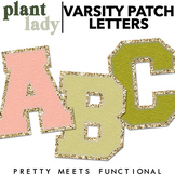 Varsity Patch Letters for Bulletin Boards - Boho Plant Decor