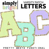 Varsity Patch Letters for Bulletin Boards - Bright Pastel Decor