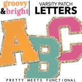 Varsity Patch Letters for Bulletin Boards - Bright Retro Decor