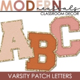 Varsity Patch Letters for Bulletin Boards - Modern Neutral Decor
