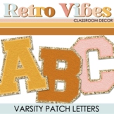 Varsity Patch Letters for Bulletin Boards - Retro Vibes Decor