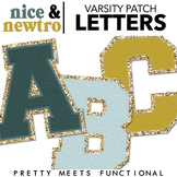 Varsity Patch Letters for Bulletin Boards in Six Muted Ret