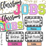 Varsity Patch Modern Retro Classroom Jobs | Editable Class