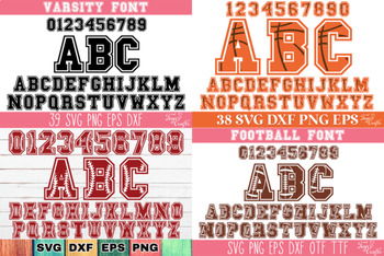 Varsity Fonts SVG Bundle with 5 Fonts