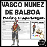 Explorer Vasco Nunez de Balboa Reading Comprehension Works