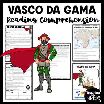 Preview of Explorer Vasco da Gama Reading Comprehension and DBQ Worksheet Exploration