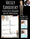 Vassily Kandinsky French Art Activities, Google Slides-Edi