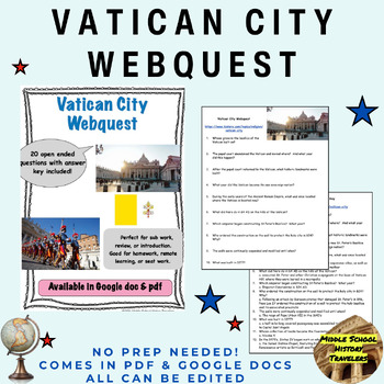 Preview of Vatican City Webquest