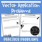 Vector Application Problems Worksheet, Precalculus or Geometry
