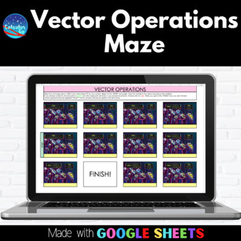 Preview of Vector Operations Maze Digital Activity with Google™ Sheets