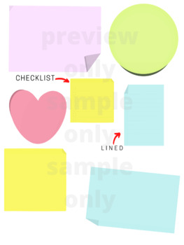 Preview of Vectors & Clip-Art: Sticky notes, Post-its, Page elements