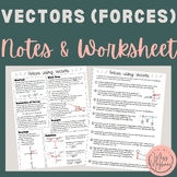 Vectors (Forces) - Notes and Worksheet (with worked solutions)