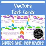 Vectors Task Cards (Basics, Operations, Angles) Activity