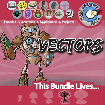 Preview of Vectors Unit Bundle - Pre-Calculus Curriculum - Distance Learning Compatible