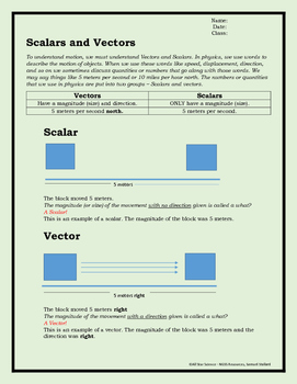 Preview of Vectors and Scalars