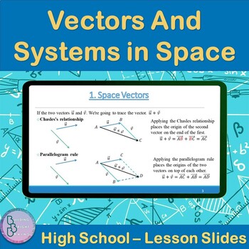 Preview of Vectors and Systems in Space | High School Math PowerPoint Lesson Slides
