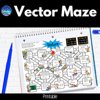 Preview of Vector Maze Printable Activity