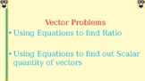 Vectors - other problem Solving involving equations