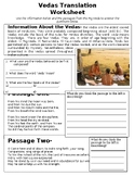 Vedas Translation Worksheet