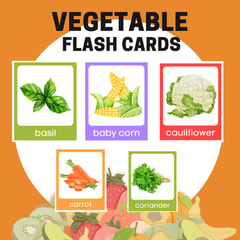 Preview of Vegetable Flash Cards-40