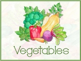 Vegetable Flash Cards or Word Wall Cards - English - Set of 19