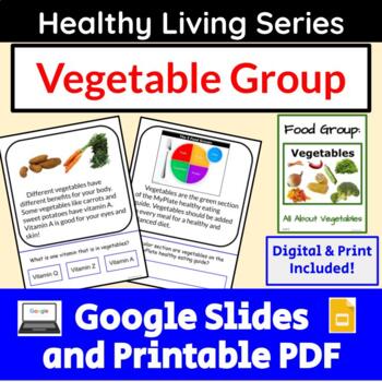 Preview of Vegetable Food Group Special Education for Google Slides and PDF