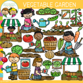 Spring and Summer Vegetable Garden Kids Clip Art