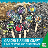 Vegetable Garden Pre-K Preschool Craft | Garden Marker Art