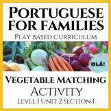 Vegetable Matching Portuguese Activity (3 part Cards) | Ol