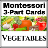 Vegetable Montessori 3 Part Cards