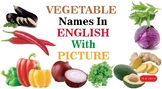 Vegetable Names in English For Kids