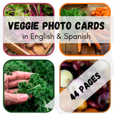 Vegetable Photo Cards (A-Z in English and Spanish)