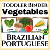 Vegetable Portuguese Toddler Learning Binder