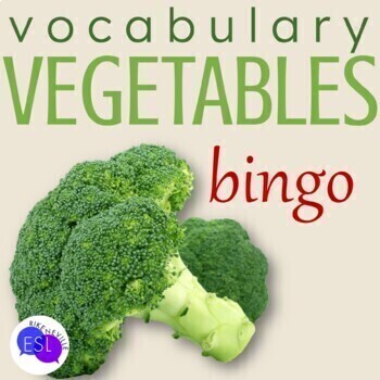 Preview of Vegetable Vocabulary Bingo for Adult ESL