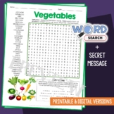 Types of Vegetable Word Search Puzzle Garden Plant Vocabul