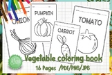Vegetable cartoon coloring book