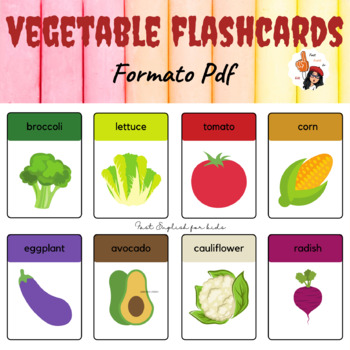 Preview of Vegetable flashcards { ESL}