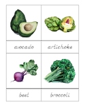 Vegetables - 3 Part Cards