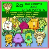 Vegetables Big Mouth and Stick Puppets