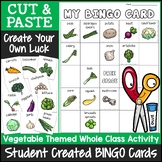 Vegetables Bingo Game | Cut and Paste Activities Bingo Template