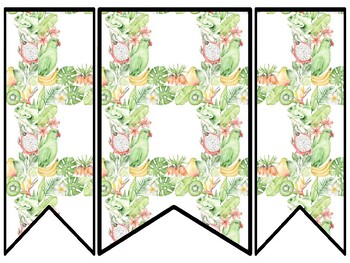 Preview of Vegetables Bulletin Board Decor Kit, Vegetables Letters, Vegetables Borders,