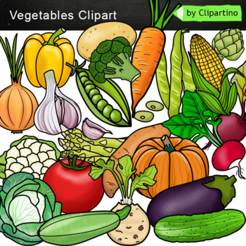 Preview of Vegetables Clip Art Commercial use