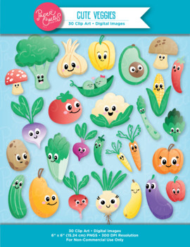 Preview of Vegetables Clipart - Instant Download