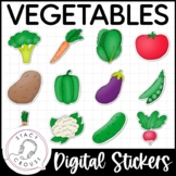 Vegetables Digital Stickers Speech Therapy Reinforcement &