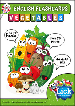 Preview of Vegetables - English Flashcards
