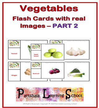 Preview of Vegetables - Flash Cards with Real Images - Part 2