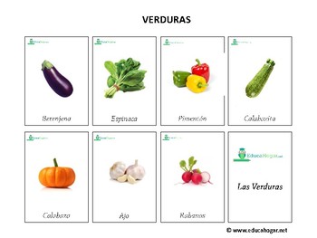 vegetables names in spanish